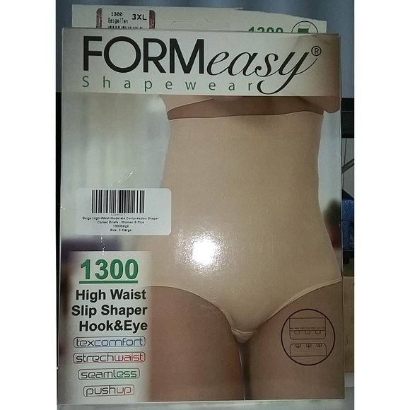 Beige High-Waist Moderate Compression Shaper 3X - Picture 1 of 5